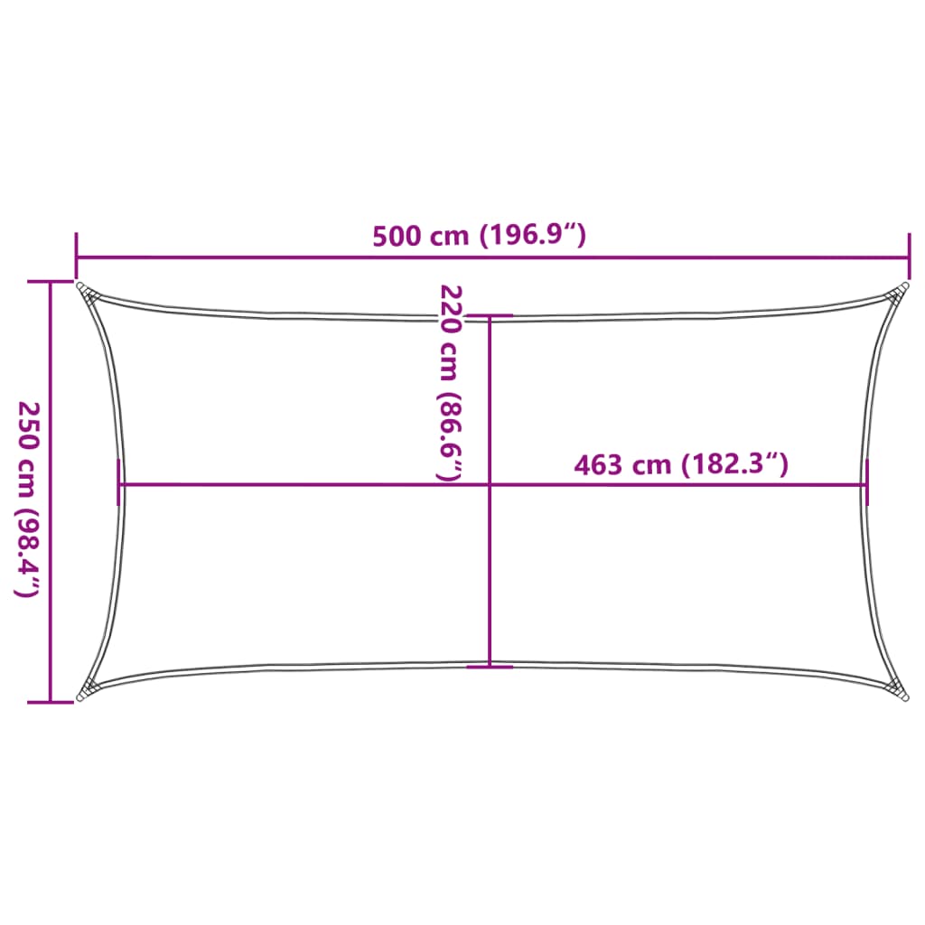 vidaXL Jedro protiv sunca boje pijeska 5x2,5 m 100 % poliester Oxford