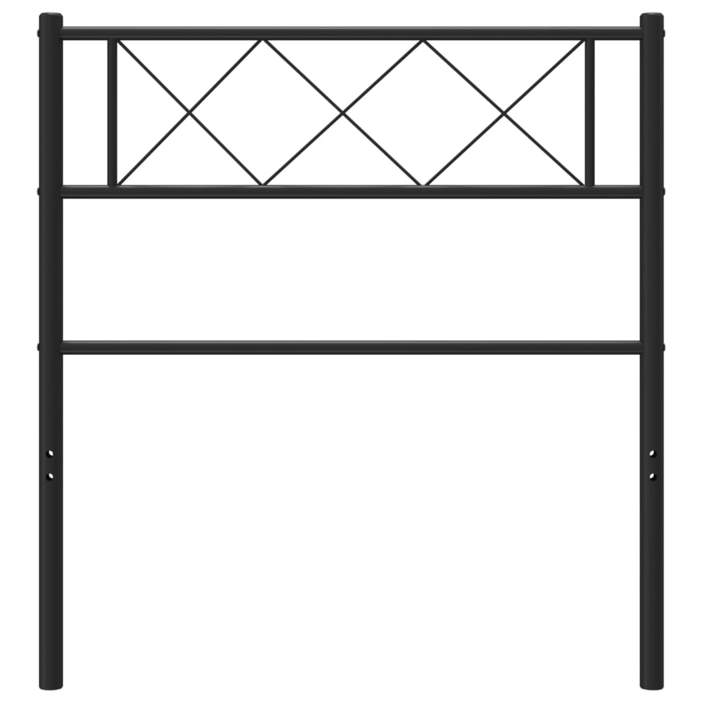 vidaXL Metalno uzglavlje crno 80 cm