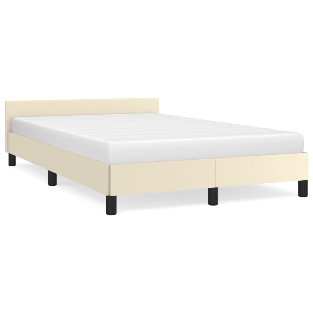 vidaXL Okvir za krevet s uzglavljem krem 120x200 cm od umjetne kože