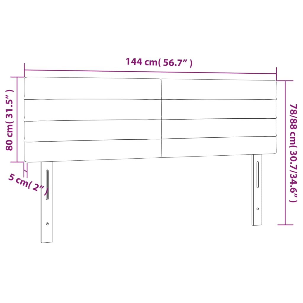 vidaXL Uzglavlja 2 kom tamnozelena 72 x 5 x 78/88 cm baršunasta