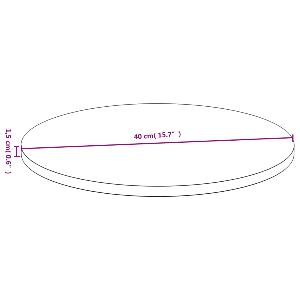 vidaXL Stolna ploča Ø40x1,5 cm od bambusa