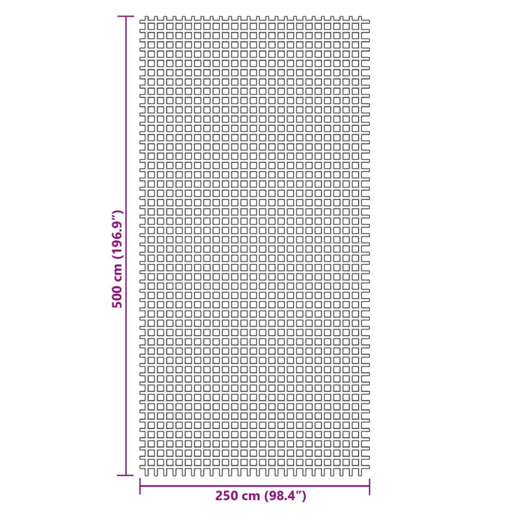 vidaXL Podna prostirka za kampiranje zelena 5 x 2,5 m