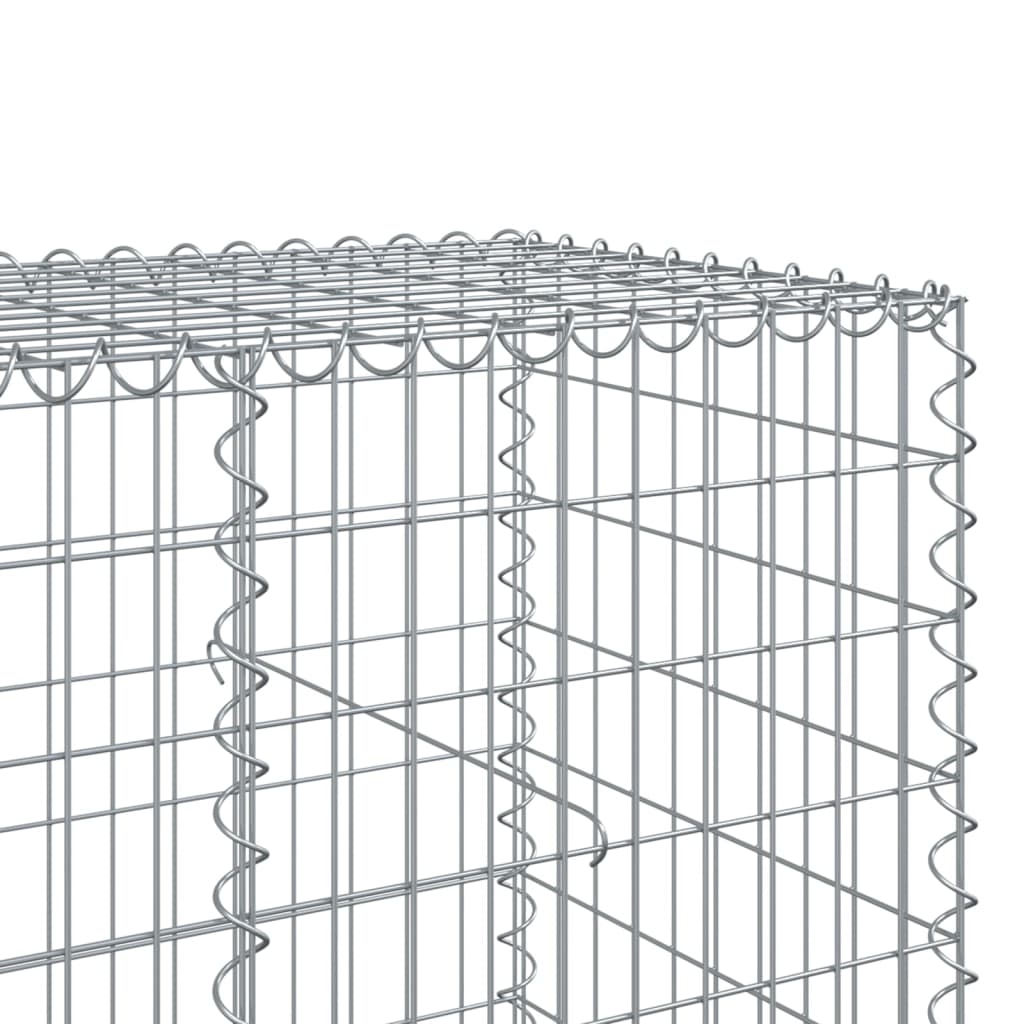 vidaXL Gabionska košara s poklopcem 750x100x100 cm pocinčano željezo