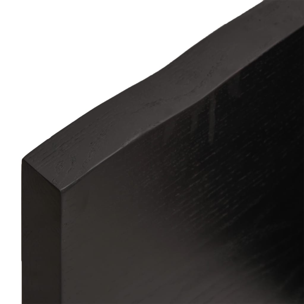 vidaXL Stolna ploča tamnosiva 60x40x(2-4) cm obrađena masivna hrast