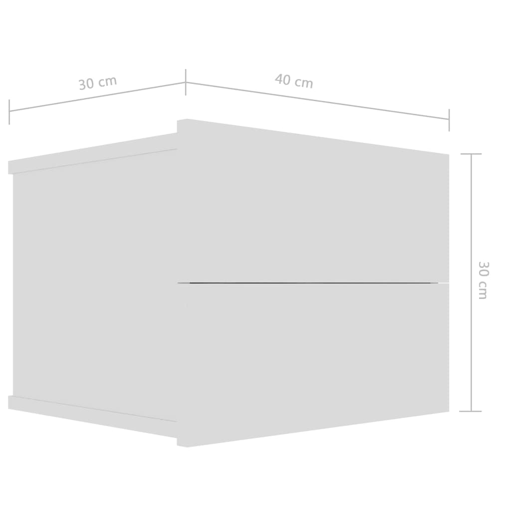 vidaXL Noćni ormarić bijeli 40 x 30 x 30 cm od konstruiranog drva