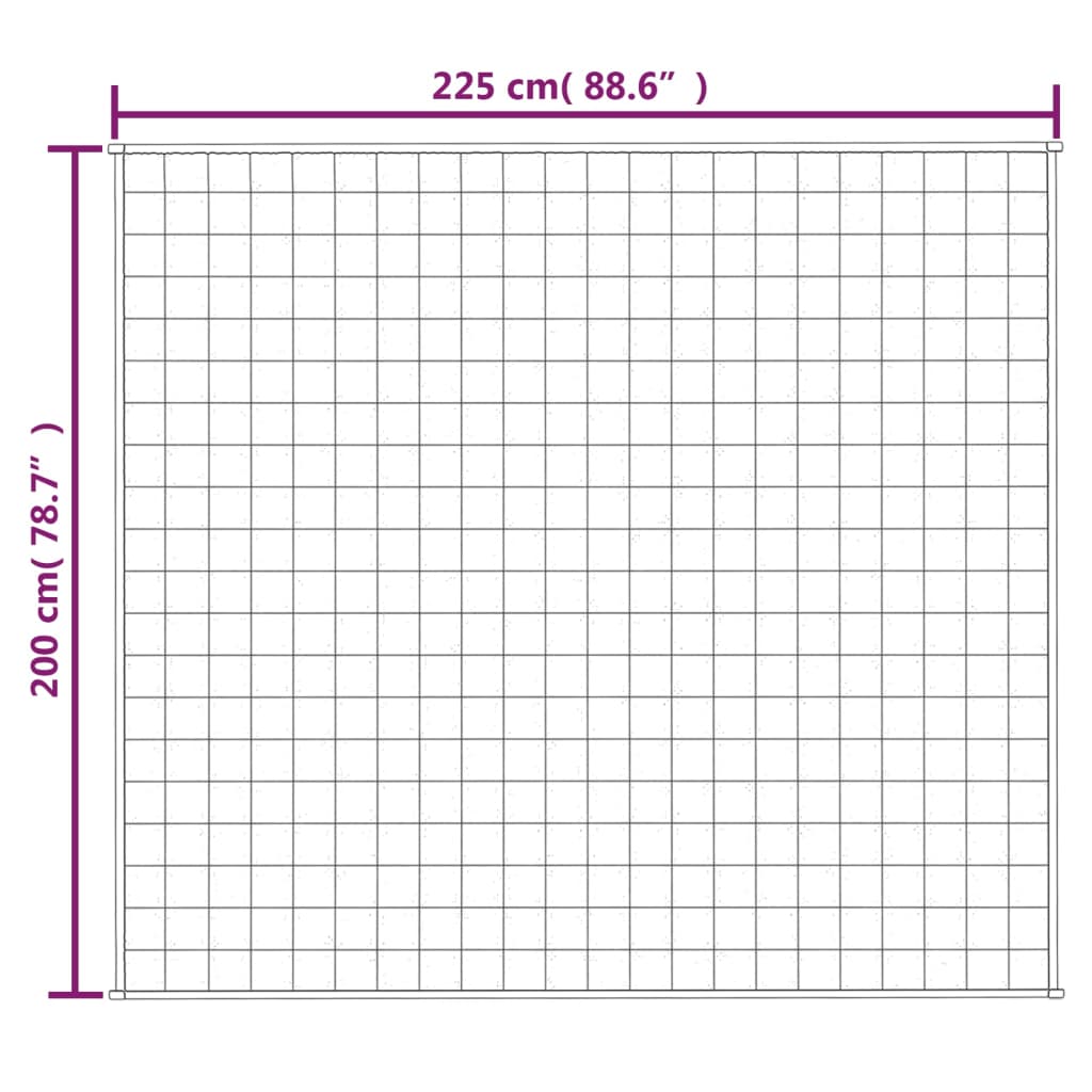 vidaXL Teška deka siva 200x225 cm 9 kg od tkanine