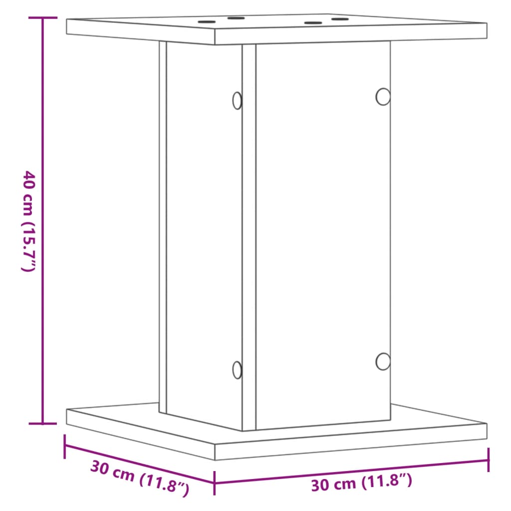 vidaXL Stalci za zvučnike 2 kom bijeli 30x30x40 cm konstruirano drvo