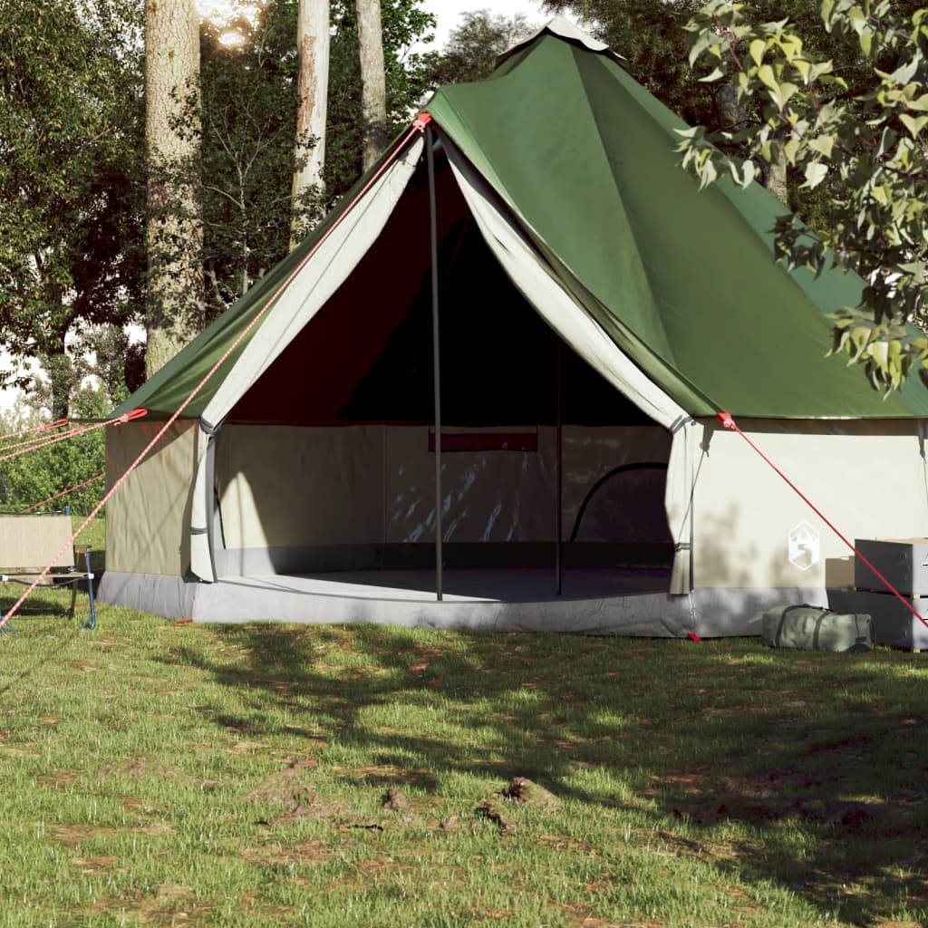 vidaXL Obiteljski šator tipi za 10 osoba zeleni vodootporni