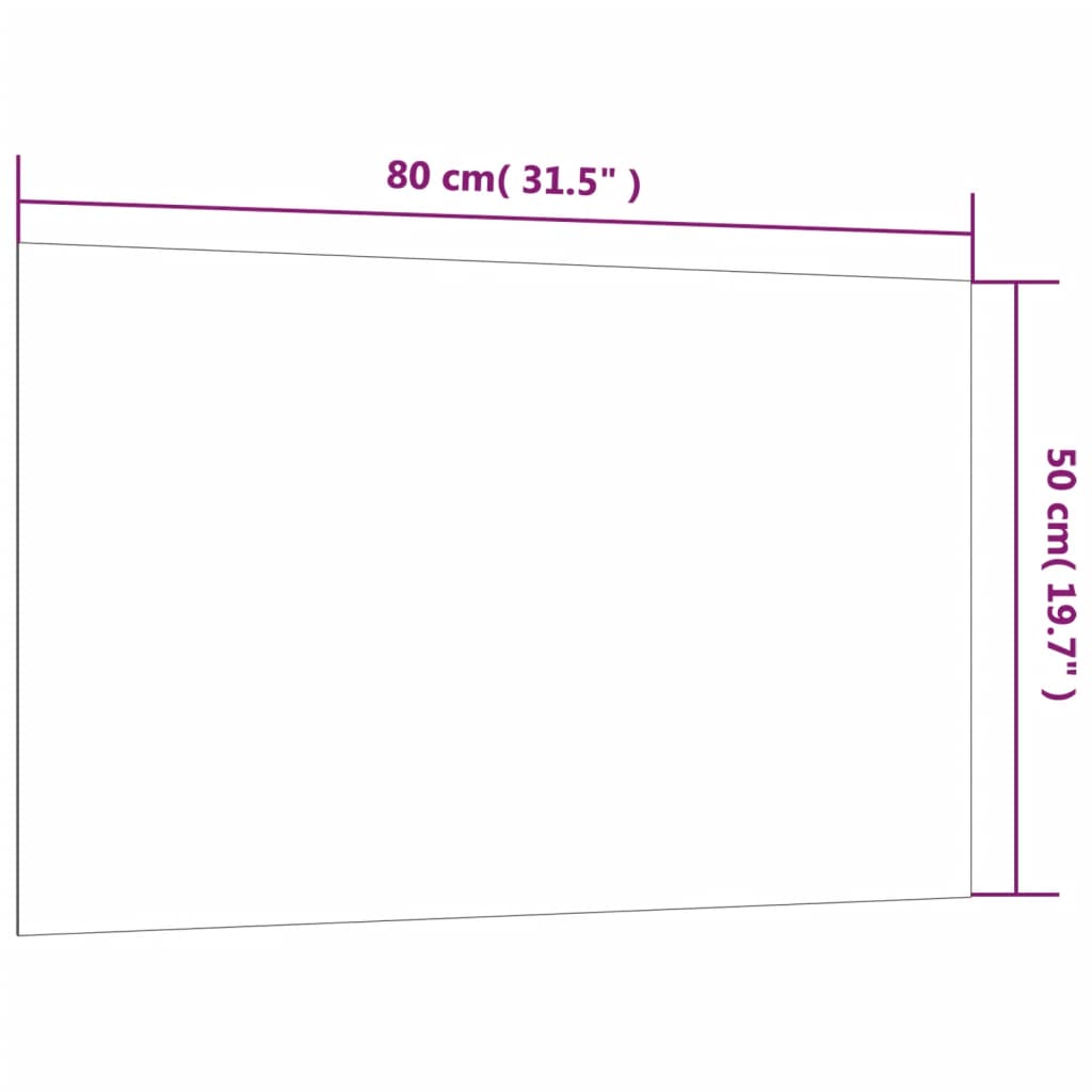 vidaXL Zidna magnetna ploča bijela 80 x 50 cm od kaljenog stakla