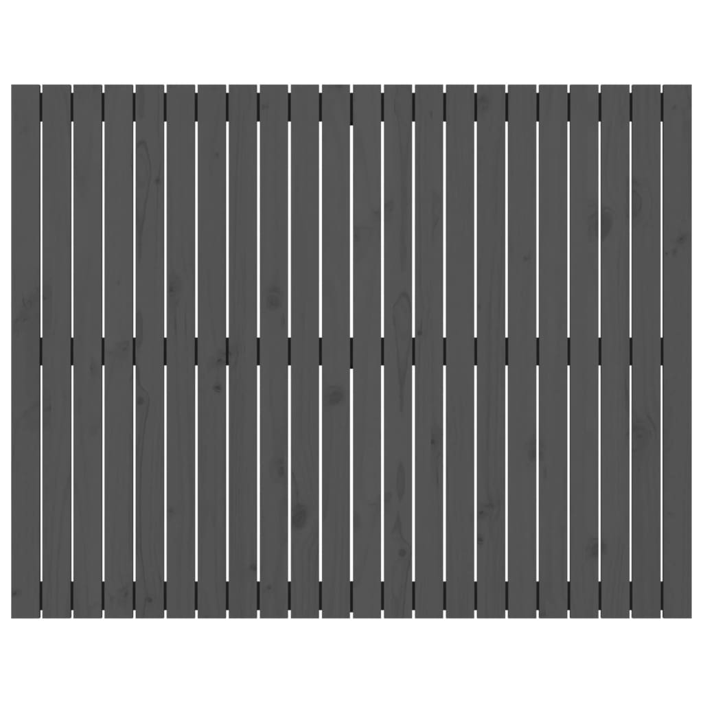 vidaXL Zidno uzglavlje sivo 140x3x110 cm od masivne borovine