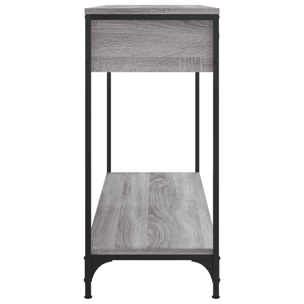 vidaXL Konzolni stol siva boja hrasta 100x34,5x75 cm konstruirano drvo
