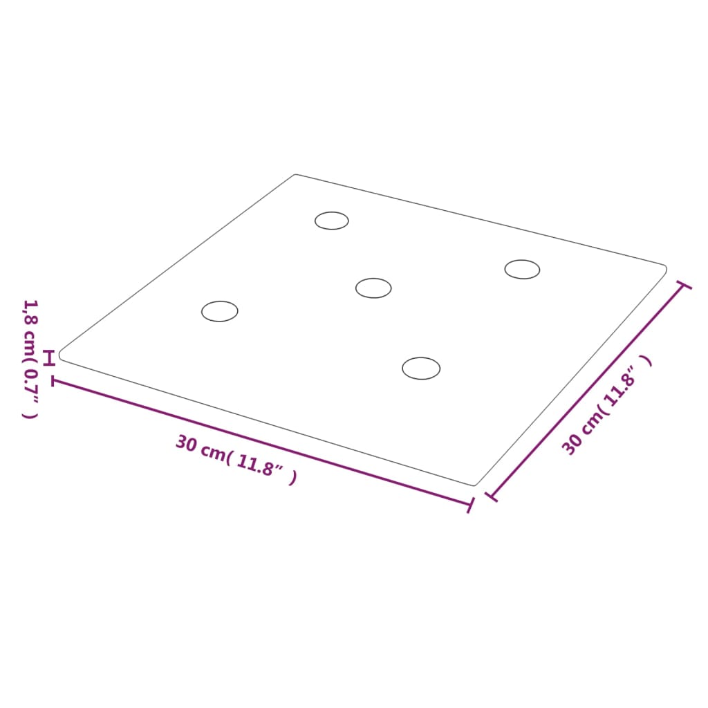 vidaXL Zidne ploče od umjetne kože 12 kom krem 30 x 30 cm 1,08 m²