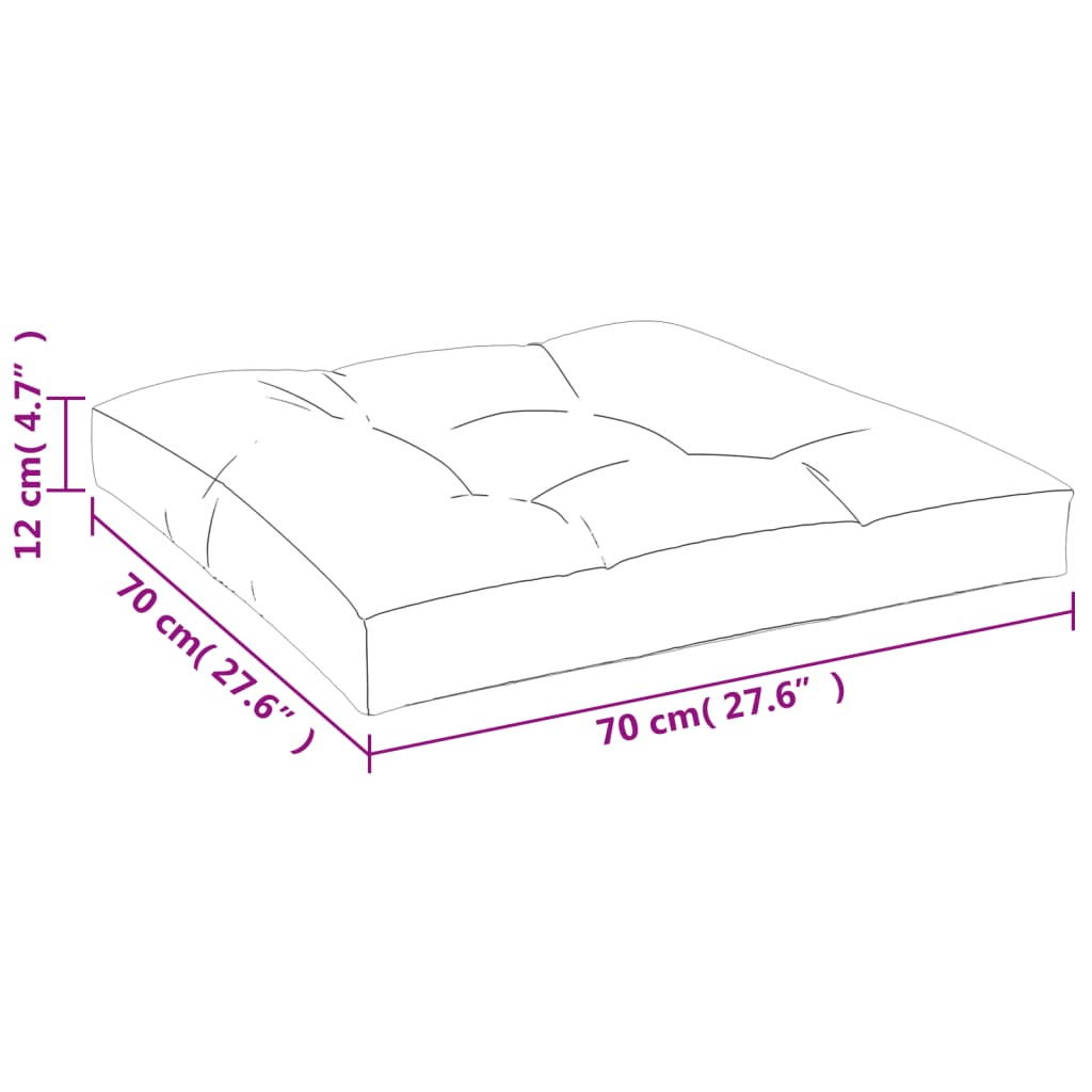 vidaXL Jastuk za palete antracit 70 x 70 x 12 cm od tkanine