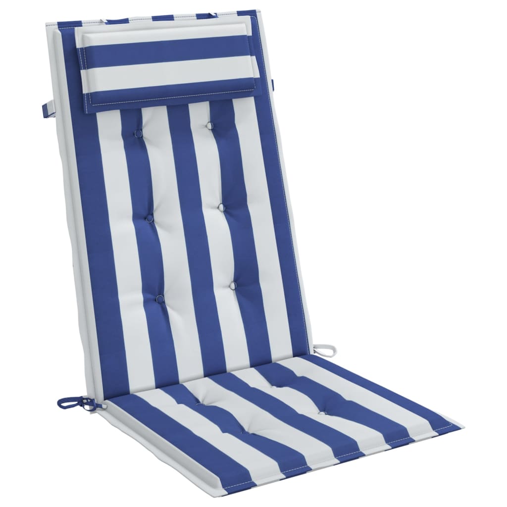 vidaXL Jastuci za visoku stolicu 6 kom plavo-bijele pruge od tkanine