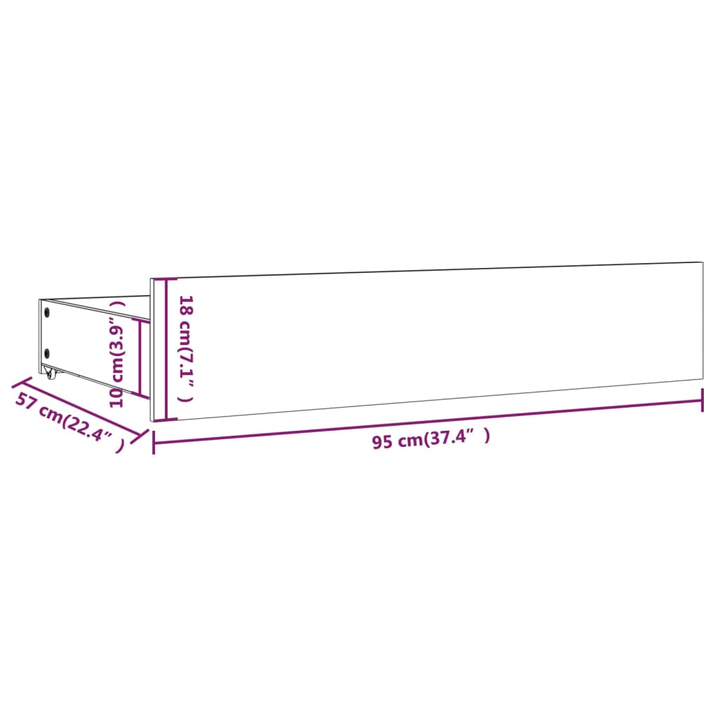 vidaXL Okvir za krevet s ladicama sivi 150 x 200 cm veliki bračni