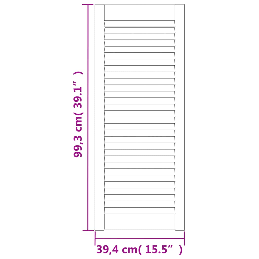 vidaXL Vrata za ormarić rešetkasti dizajn bijela 99,3x39,4 cm borovina