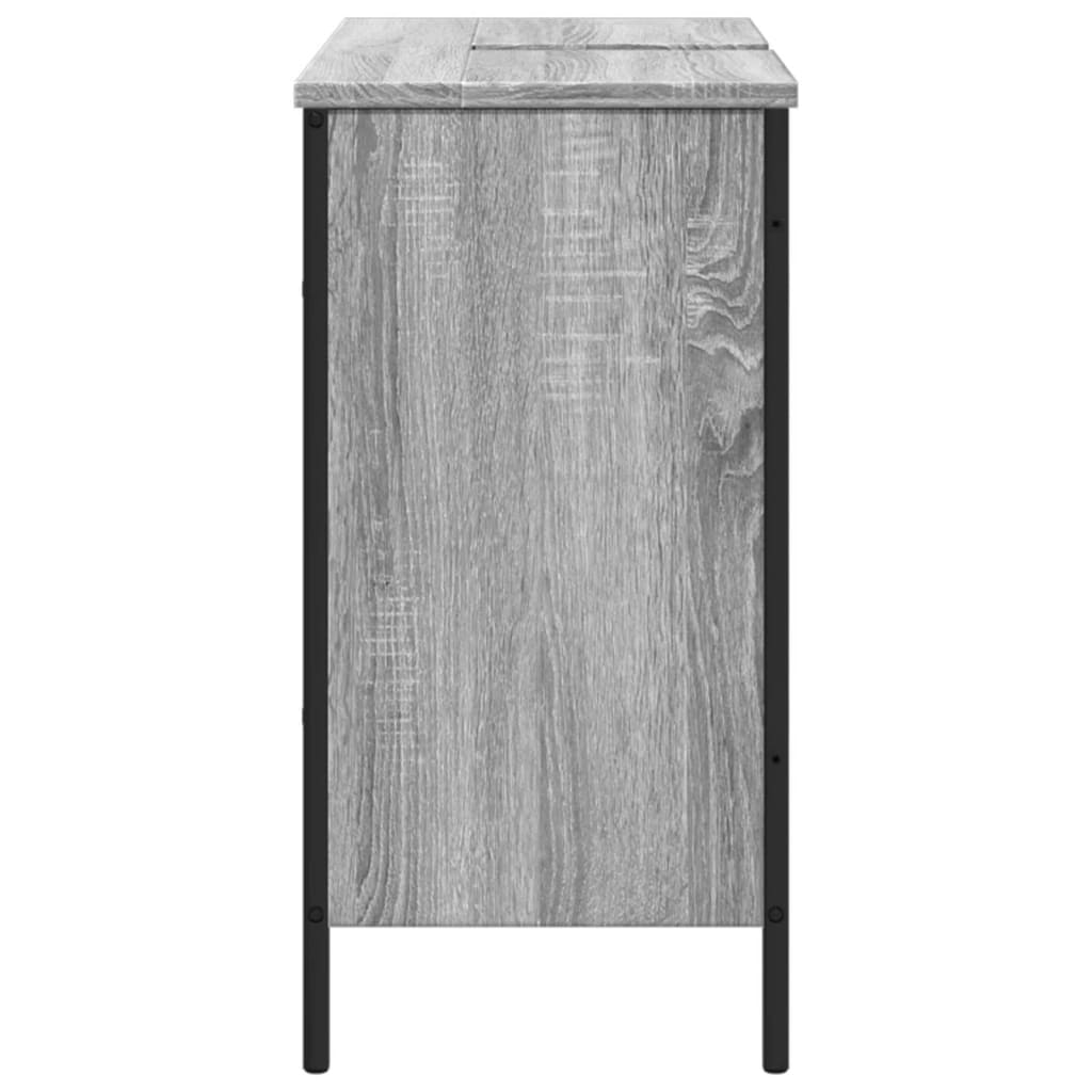 vidaXL Ormarić za umivaonik siva boja hrasta 80 x 30 x 60 cm drveni