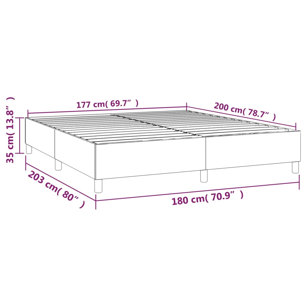 vidaXL Okvir za krevet bijela 180x200 cm od umjetne kože