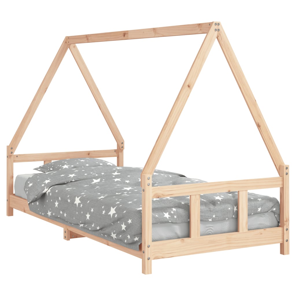 vidaXL Okvir za dječji krevet 90 x 200 cm od masivne borovine