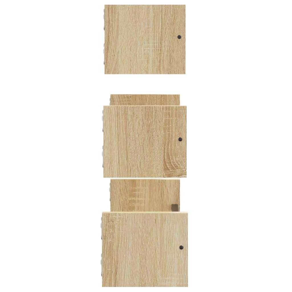 vidaXL 3-dijelni set zidnih polica boja hrasta konstruirano drvo