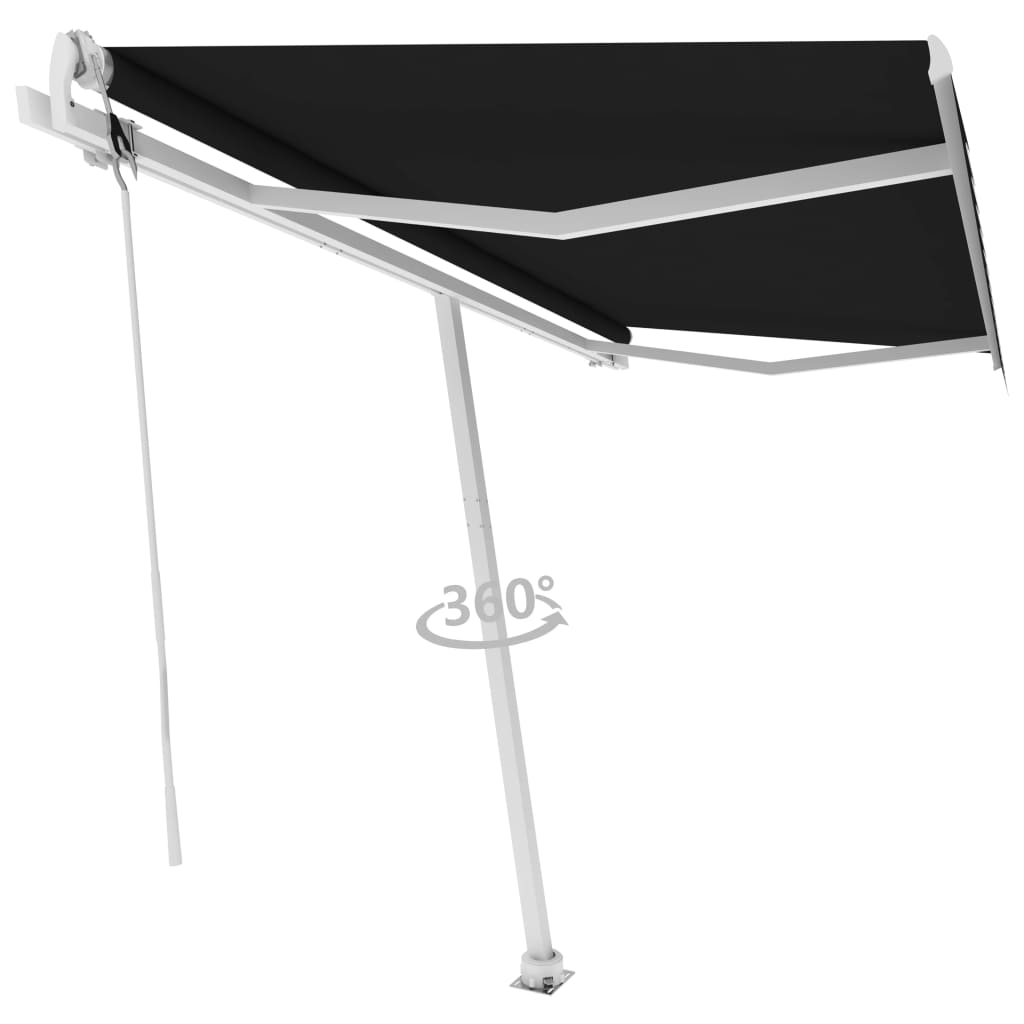 vidaXL Samostojeća automatska tenda 450 x 350 cm antracit