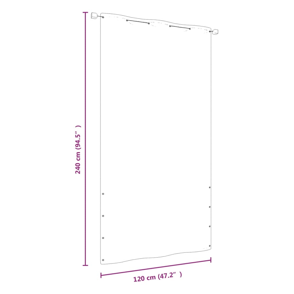 vidaXL Balkonski zastor crveni 120 x 240 cm od tkanine Oxford