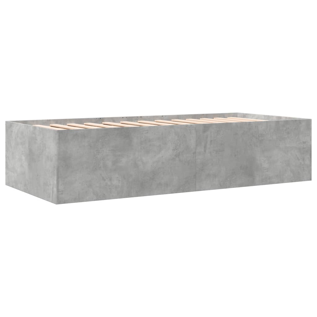 vidaXL Dnevni krevet s ladicama siva boja betona 100 x 200 cm drveni