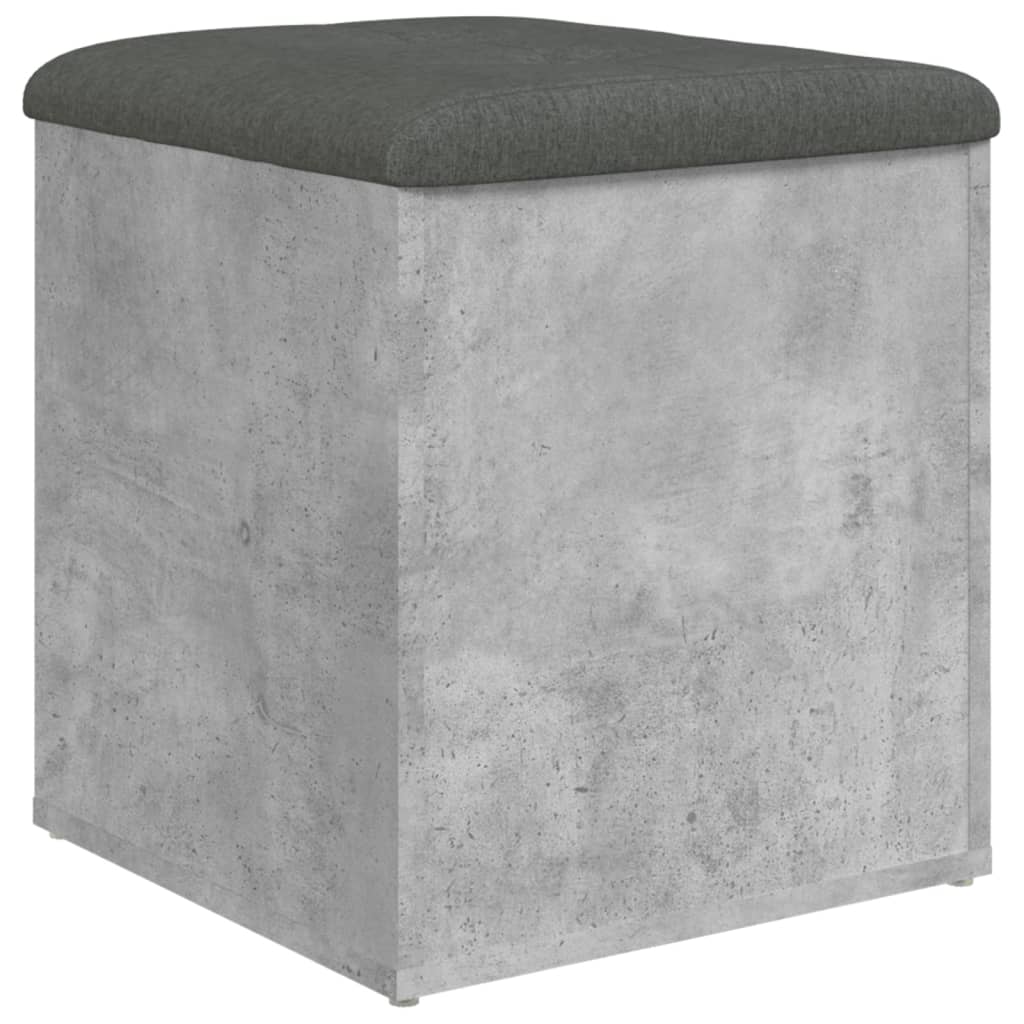 vidaXL Klupa za pohranu siva boja betona 42x42x45 cm konstruirano drvo