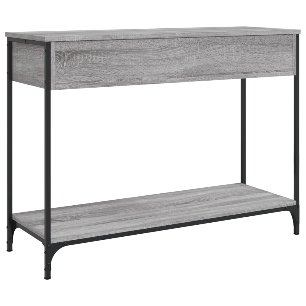 vidaXL Konzolni stol siva boja hrasta 100x34,5x75 cm konstruirano drvo