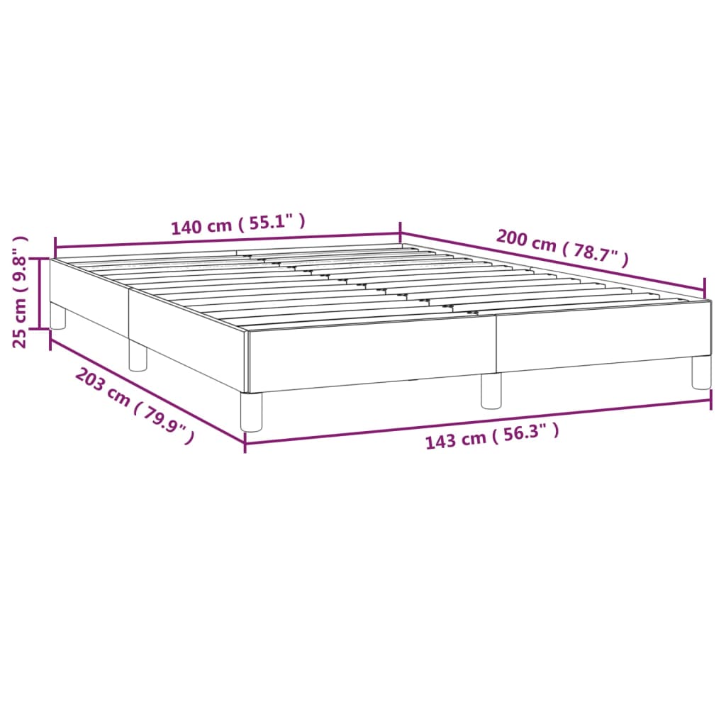 vidaXL Okvir za krevet tamnozeleni 140x200 cm baršunasti