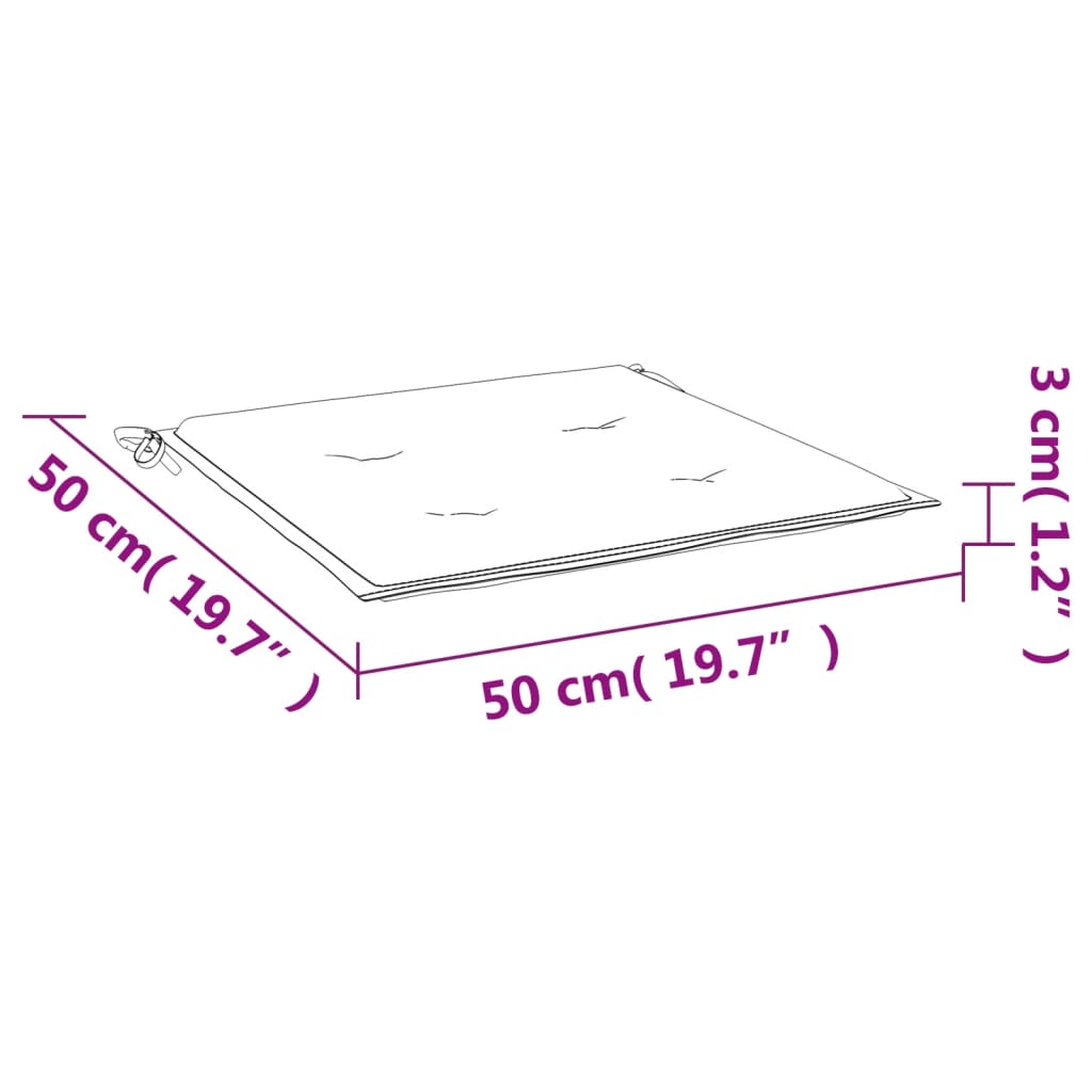 vidaXL Jastuci za vrtne stolice 4 kom višebojni 50x50x3 cm od tkanine