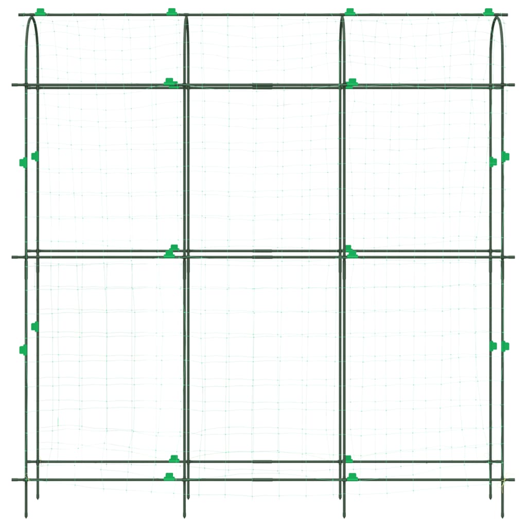 vidaXL Vrtna rešetka za biljke penjačice U-oblik 181x31x182,5 cm čelik