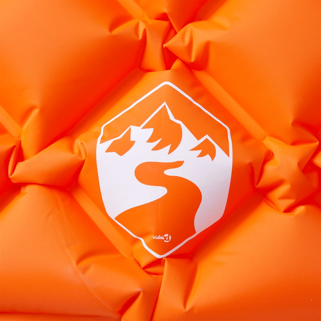 vidaXL Madrac na napuhavanje za kampiranje za 1 osobu narančasti