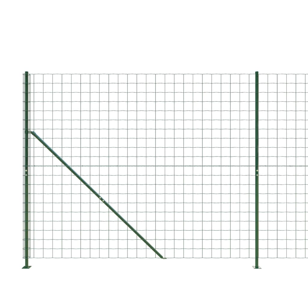vidaXL Ograda od žičane mreže s prirubnicom zelena 1,4 x 25 m