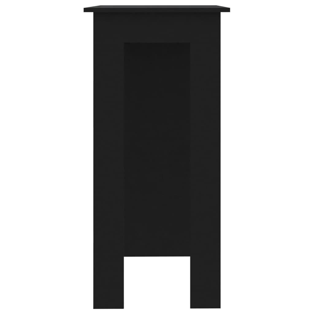 vidaXL Barski stol s policom crni 102 x 50 x 103,5 cm od iverice
