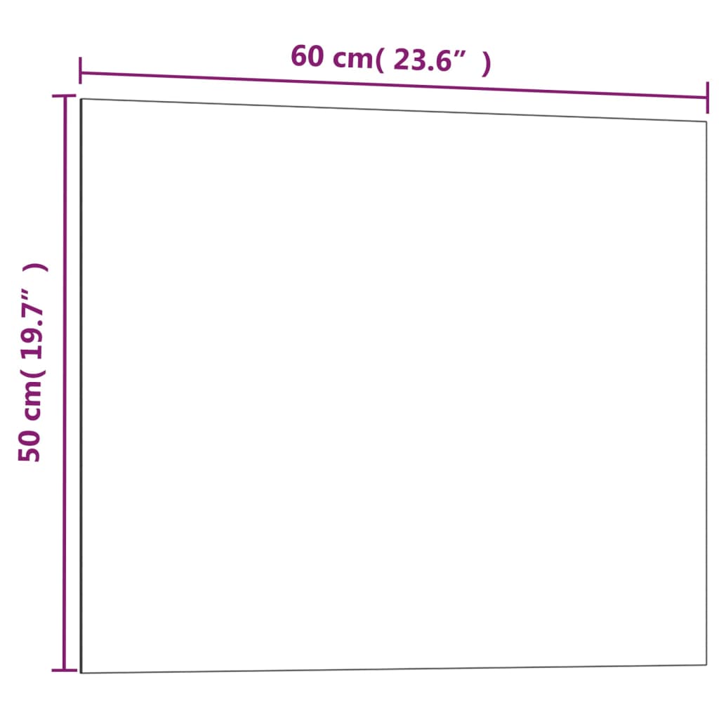 vidaXL Zidna magnetna ploča crna 60 x 50 cm od kaljenog stakla